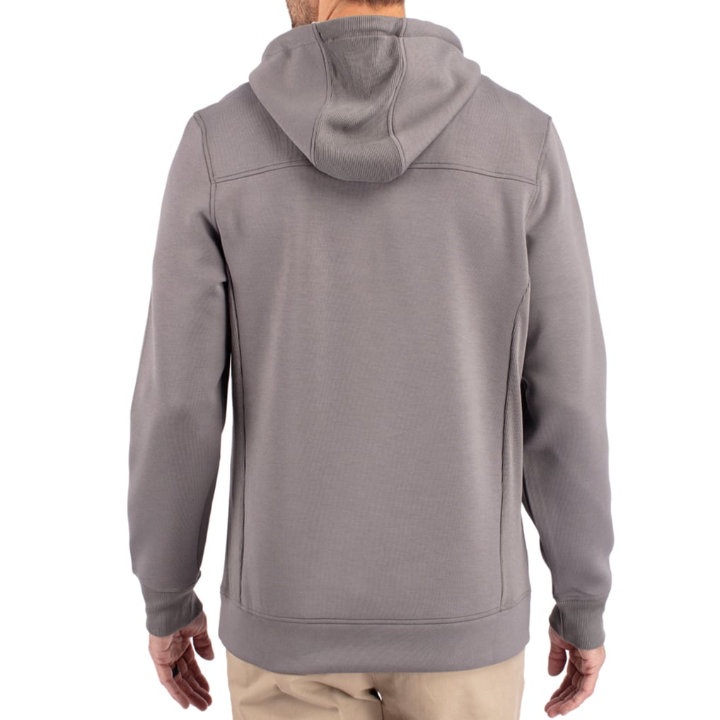  Ohio State Buckeyes Cutter & Buck Roam Eco Recycled Half-Zip Pullover Hoodie - Gray